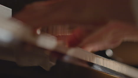 hands of piano player