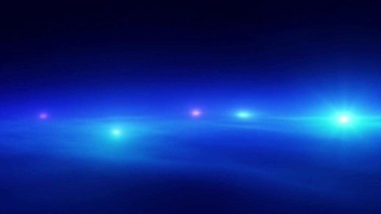 Sfondo astratto di nebulosa blu con bagliori di luce luminosi