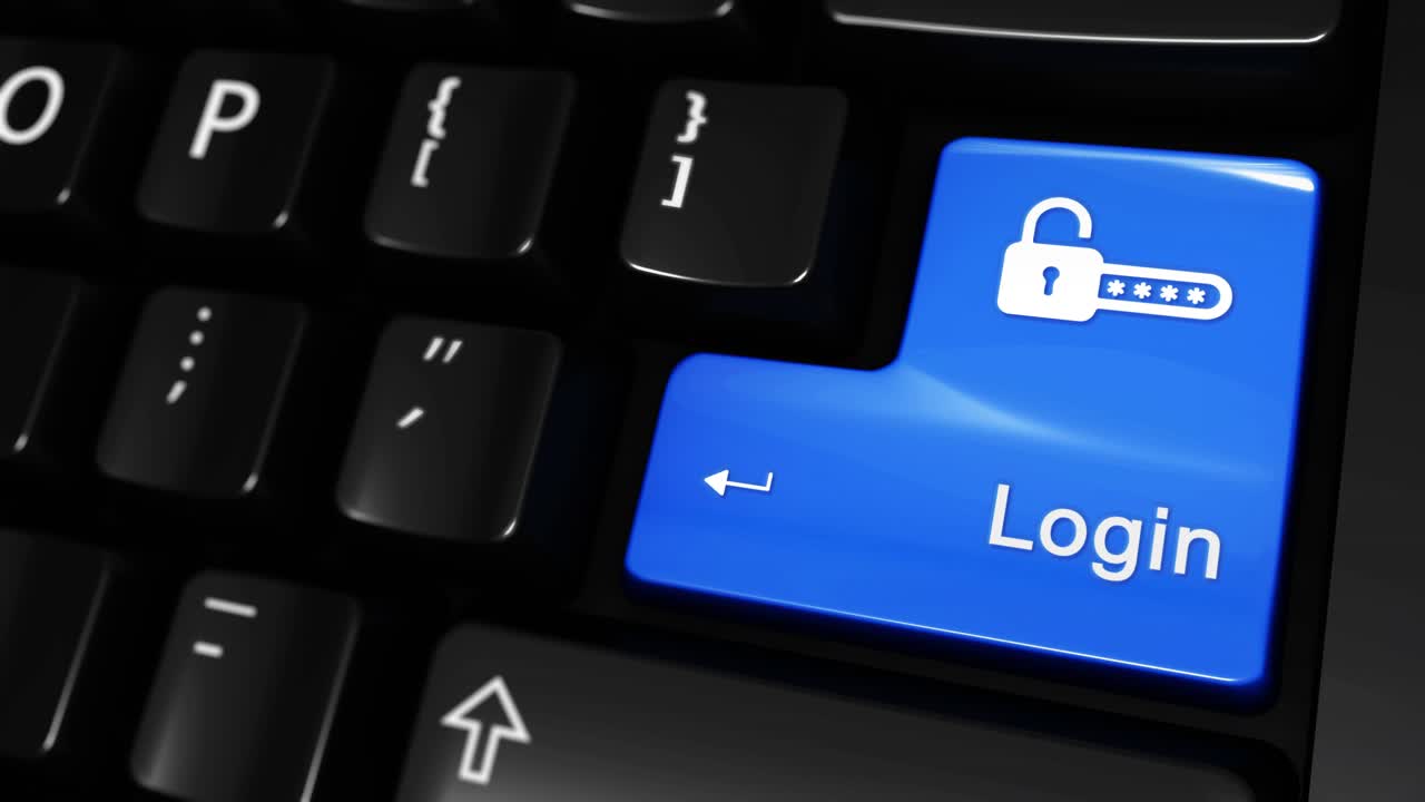 Login Button on Computer Keyboard