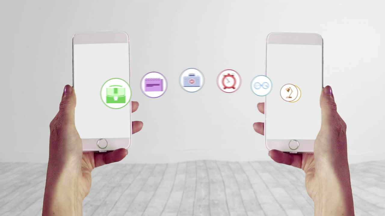 한 스마트폰에서 다른 스마트폰으로 앱을 전송하는 것