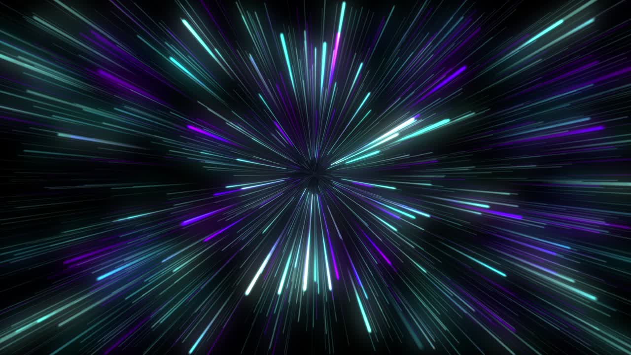 fondo de velocidad creativa abstracta. velocidad de la luz azul, púrpura y blanca, rayos de neón brillantes en movimiento.