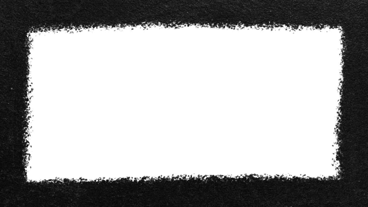 Grunge frame animation, hand drawn border on a white background