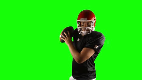 American-football-player-on-green-screen