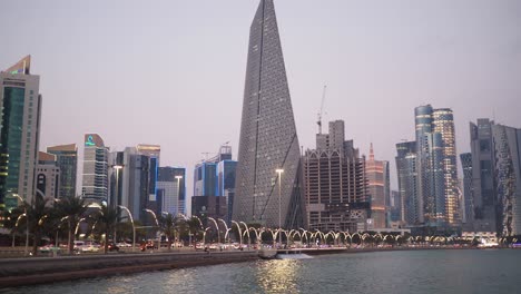 bahrain cityscape at dusk