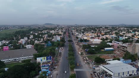 an aerial video of chennai's gst road, also known as the chennai-trichy highway, would offer a glimpse into the city's multi-lane roadskyscrapers, commercial complexes, and residential areas.