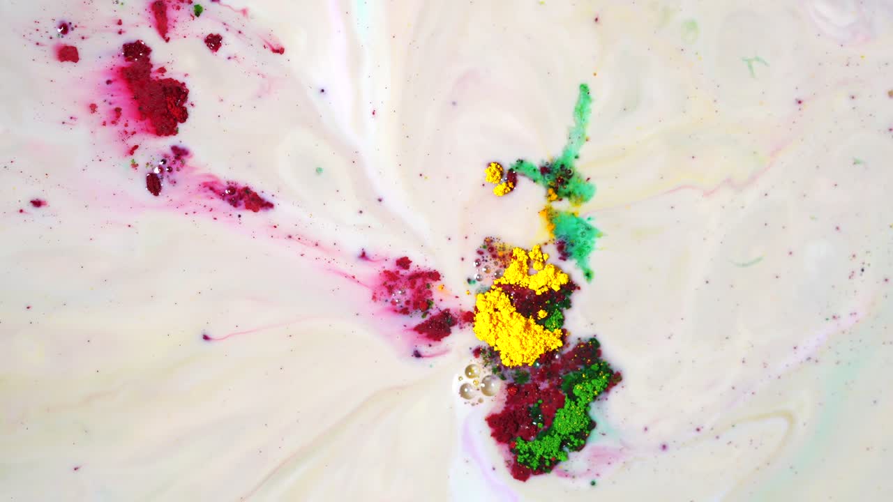 추상적인 다채로운 우유 그림