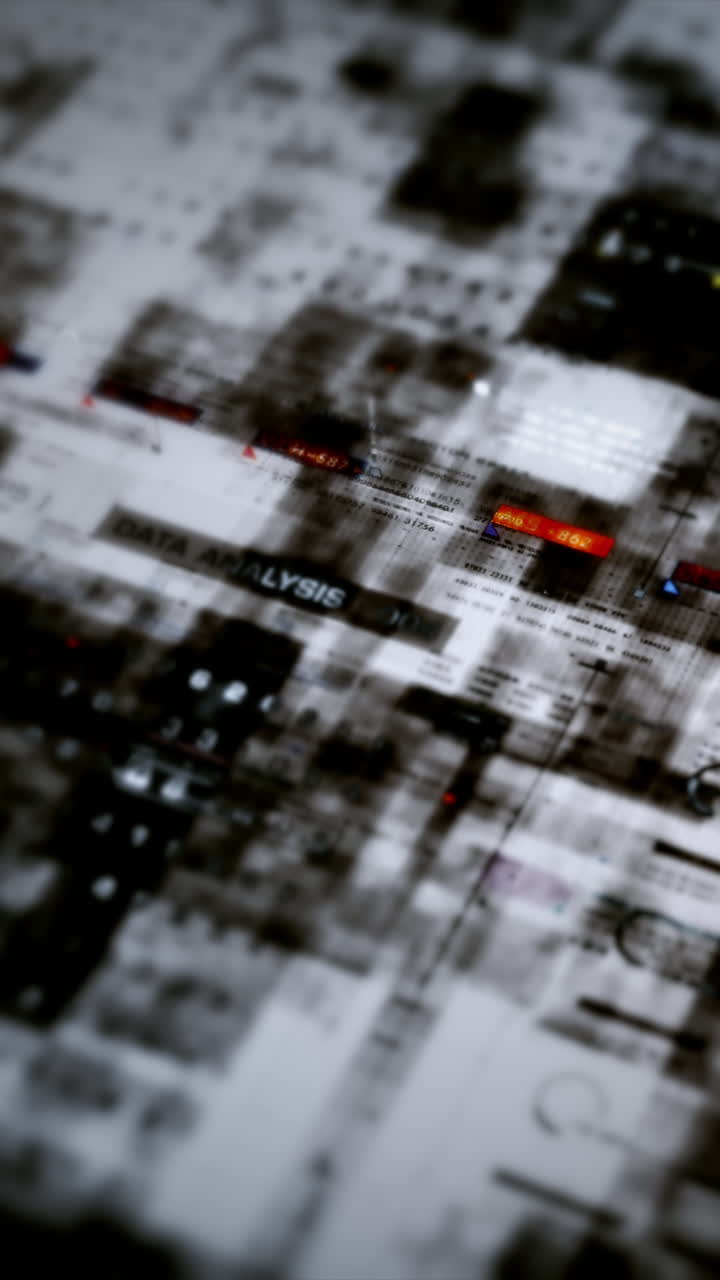 Advance metaverse, hi-tech digital data telemetry with encrypted numbers, display dynamic background for computer desktop vertical screen display format