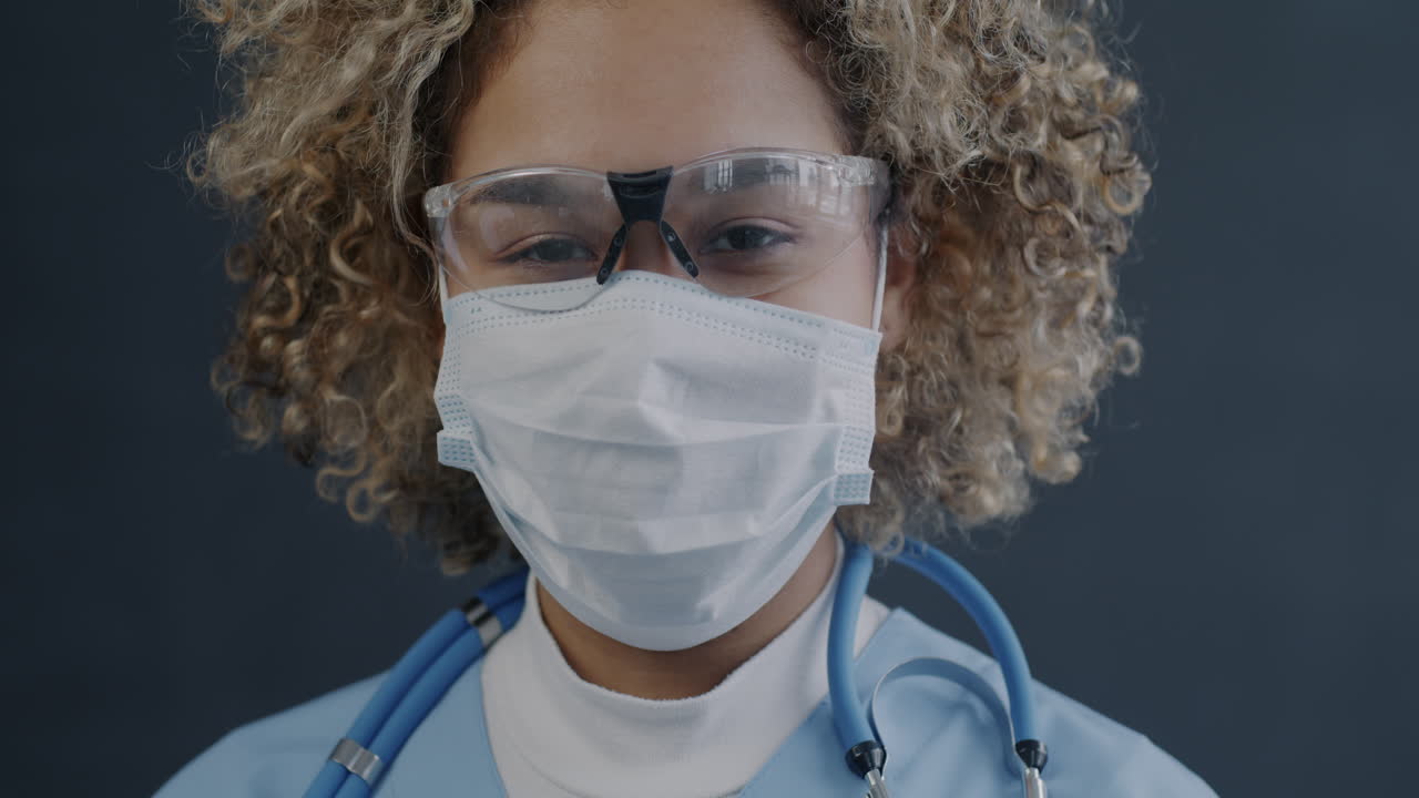 Female Doctor/Nurse Portrait Wearing Protective Gear