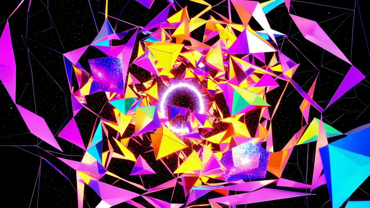 Abstract Geometric Art with Triangular Shapes