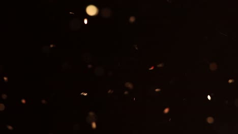 bokeh balls create faux sparks and embers for film overlay 4k