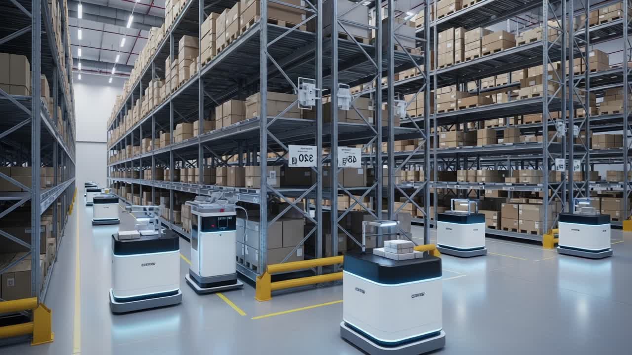Automated Warehouse Robotics: A Modern Solution for Efficient Inventory Management and Streamlined Logistics Operations in a High-Density Storage Environment