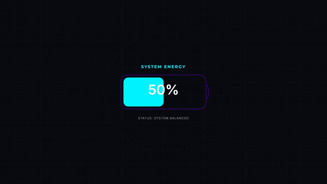 Digital Battery Charging Animation with System Energy Status