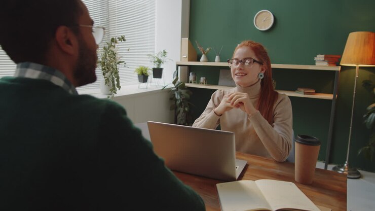 Business Meeting in Modern Office