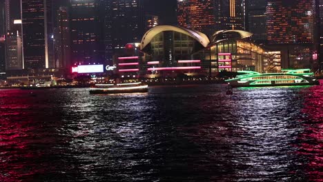 colorful lights reflecting on the water