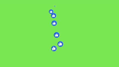 facebook live likes social media animation green screen 4k