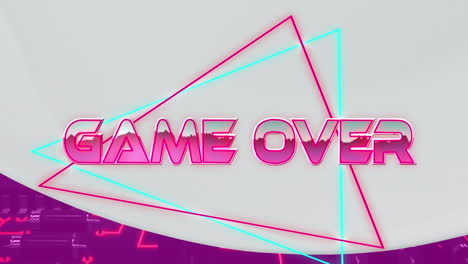 animación del juego sobre texto sobre formas geométricas y núcleos de procesador