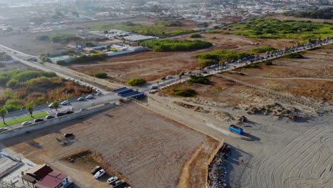 Drone-shot-from-Linea-De-la-Concepcion,-Spain