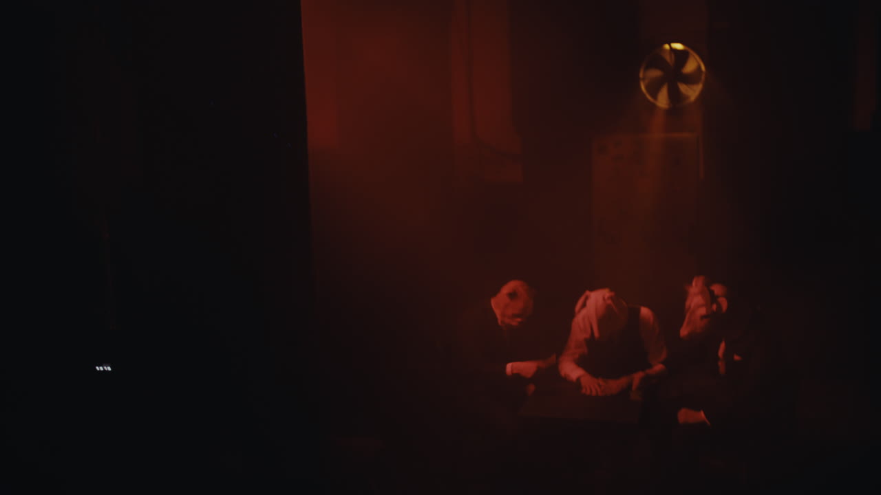 Mysterious Meeting Under Red Light