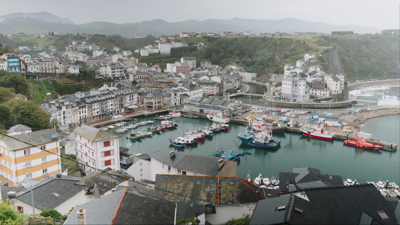Coastal Town with Harbor View
