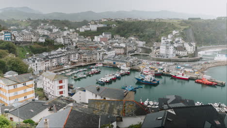 coastal town with harbor view