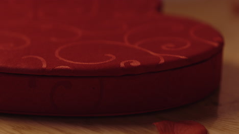 red heart shaped gift box