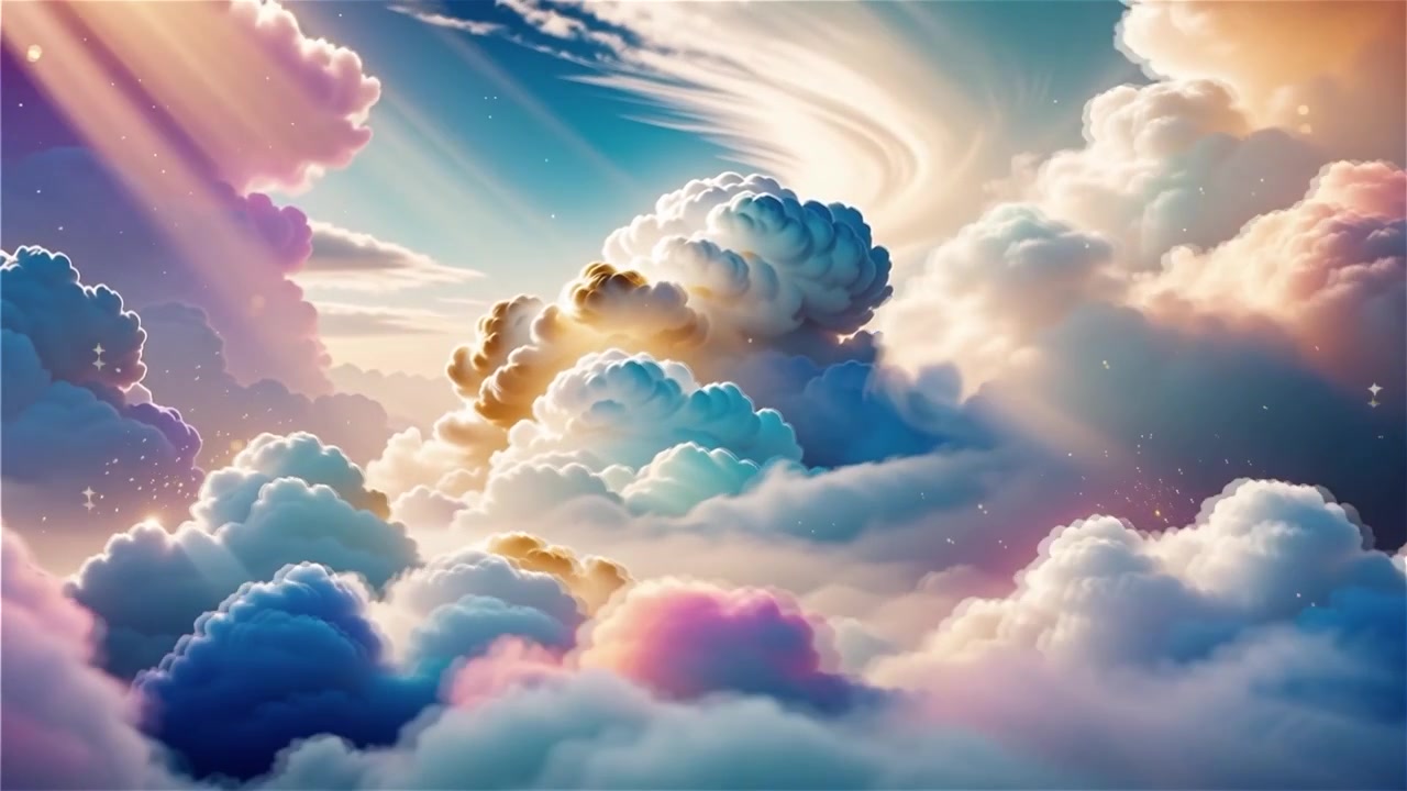 Christian Heavenly Light Worship Background