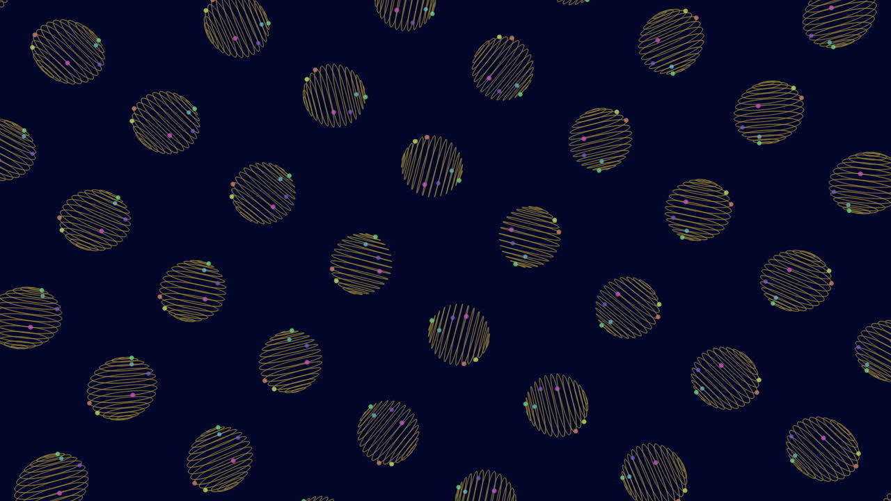 Golden symmetry a mesmerizing pattern of overlapping circles on a dark background