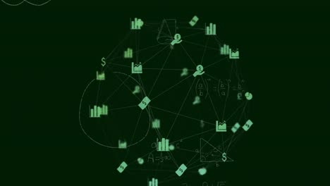 Globus-Digitaler-Symbole-Gegen-Mathematische-Gleichungen