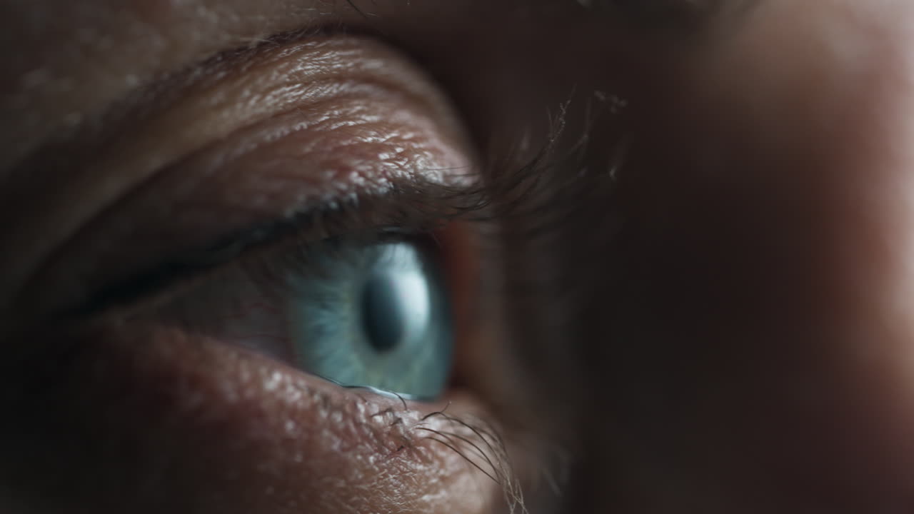 Closeup Of An Eye Looking Afar.