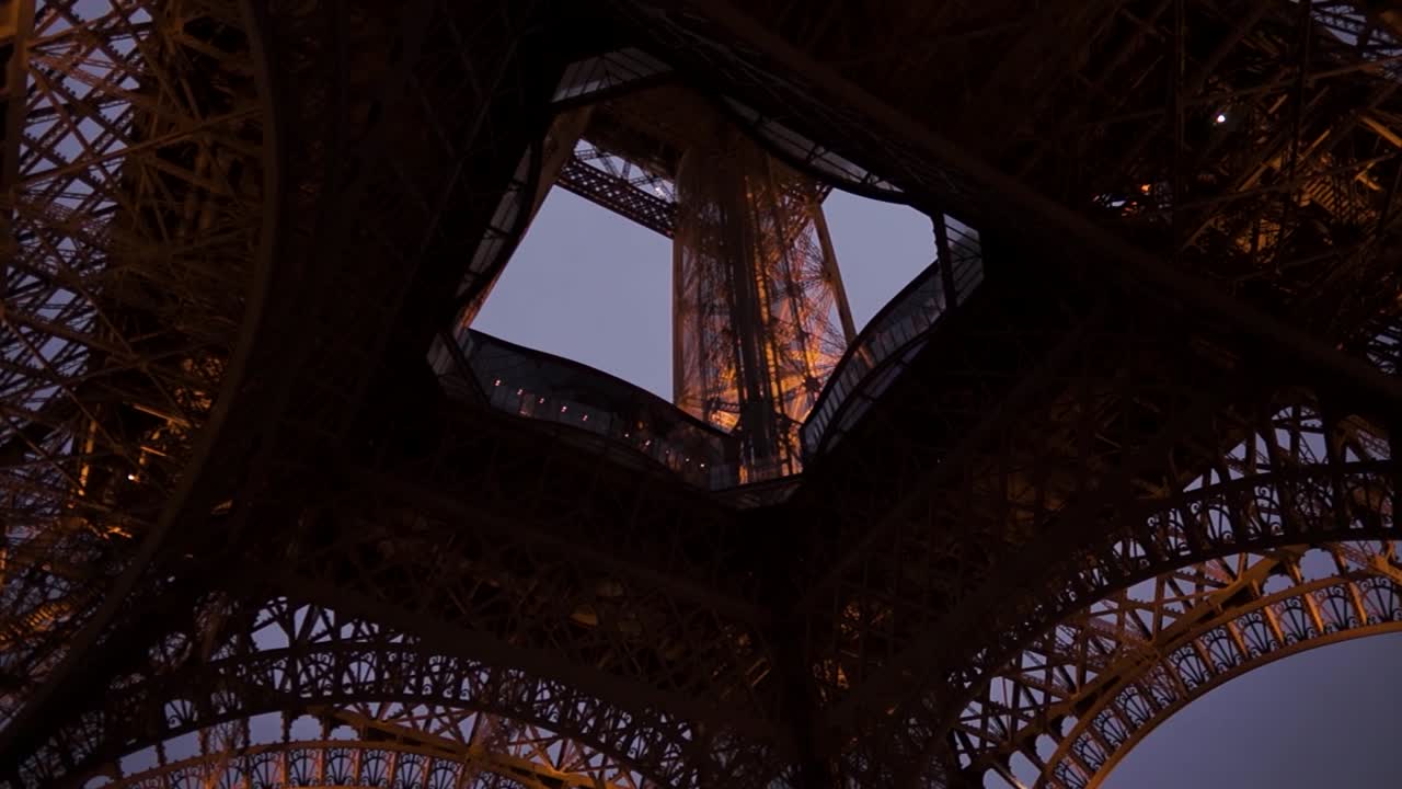 The Eiffel Tower in Paris France.  Amazing architecture.