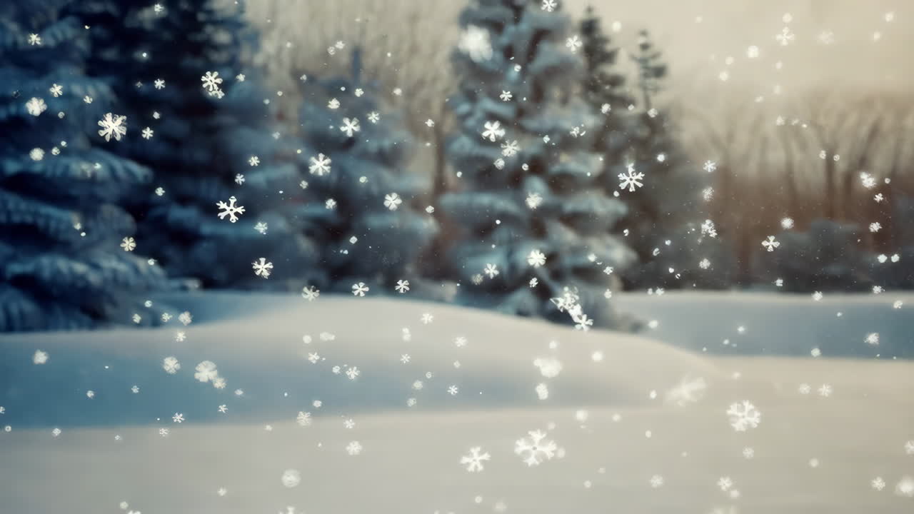 눈 인 겨울 숲 풍경