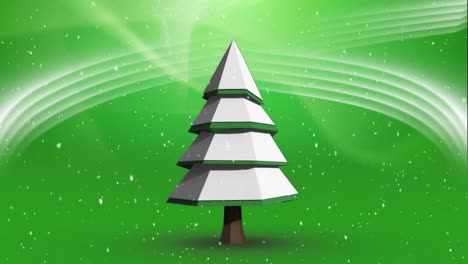 kerstboom en sneeuwval
