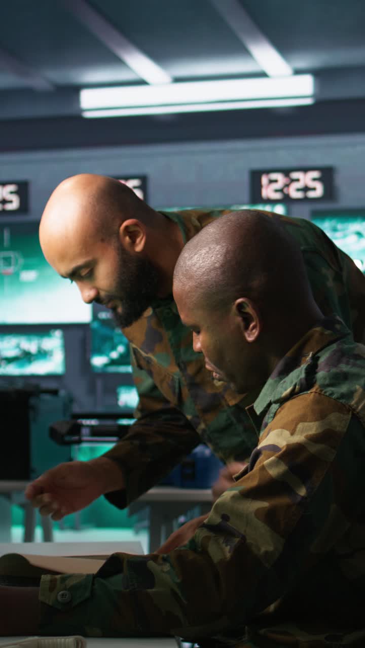 Vertical video Intelligence corps colleagues read mission case file
