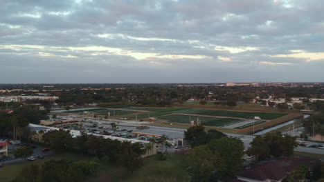 aerial view of agriculture field