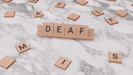 deaf word on scrabble