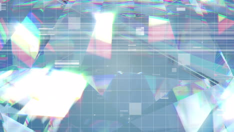 animación de la interferencia sobre los cristales brillantes