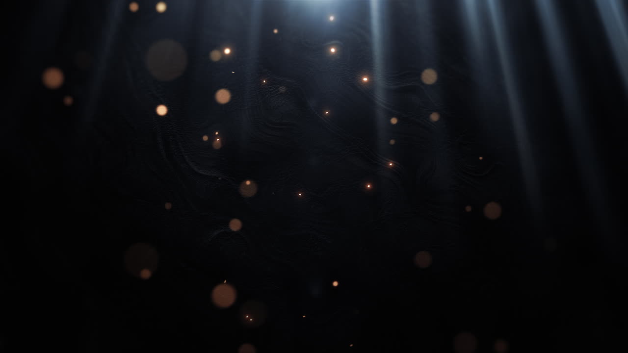 Dramatic Light Rays with Floating Dust Particles on Dark Background