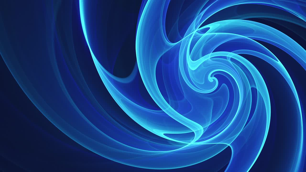 바다색 소용돌이치는 소용돌이 - 원활한 루프 프랙탈 나선형 추상 배경, 편안한 명상적 영적 융합, 복잡한 만화경 만다라, 신성한 다채로운 상상력 기하학