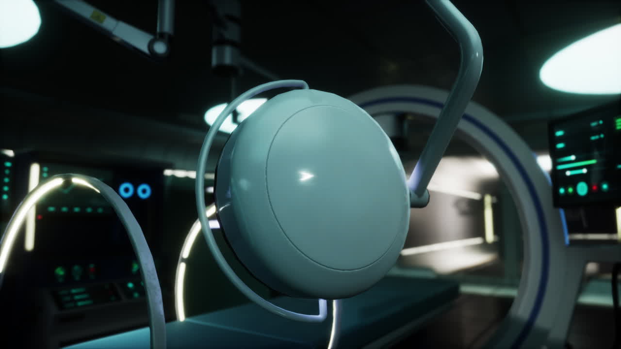 sala de operaciones futurista con equipos médicos avanzados