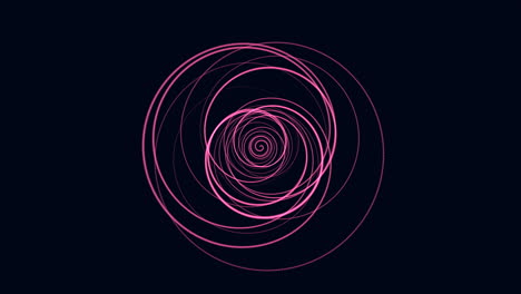 una elegante espiral rosada sobre un fondo negro enigmático