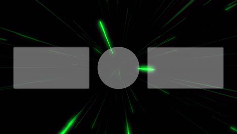 gráficos de movimiento de la pantalla de finalización de la tarjeta de extremo de ray warp