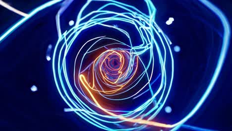 túnel espiral de neón abstracto