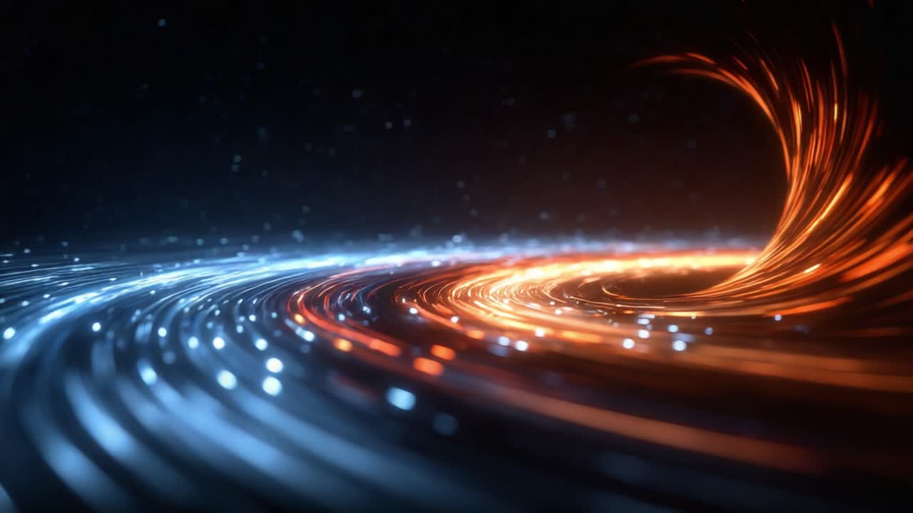 A Captivating Visual Journey Through a Dynamic Hyperspace, Showcasing the Mesmerizing Dance of Light in a Vibrant Swirl of Energy and Motion