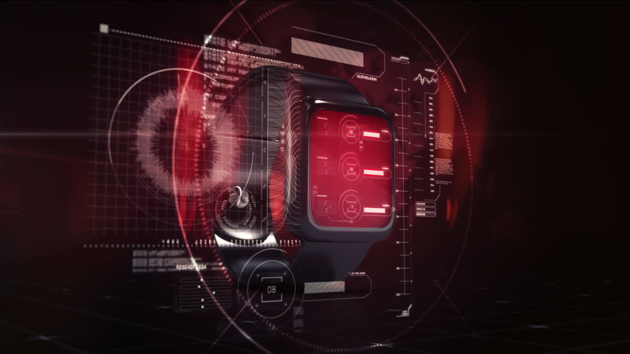 concepto de reloj inteligente con iconos