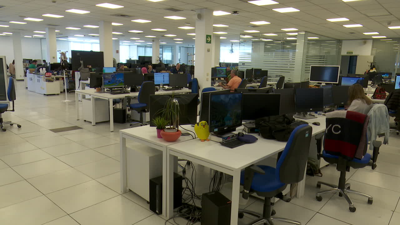 Modern Office Interior with Employees