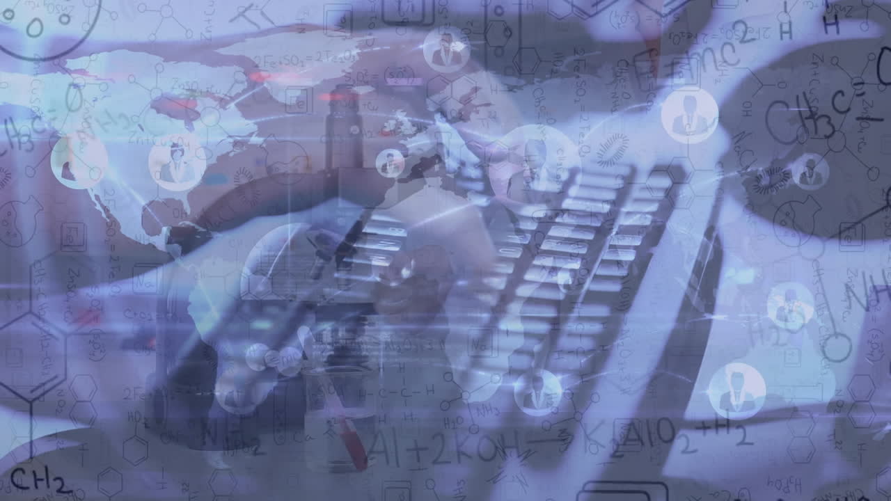 방정식의 애니메이션, 노트북을 사용하는 사람을 스캔하는 범위