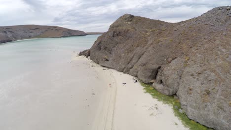 Aerial-Shot-Of-Balandra-Beach,-Baja-California-Sur