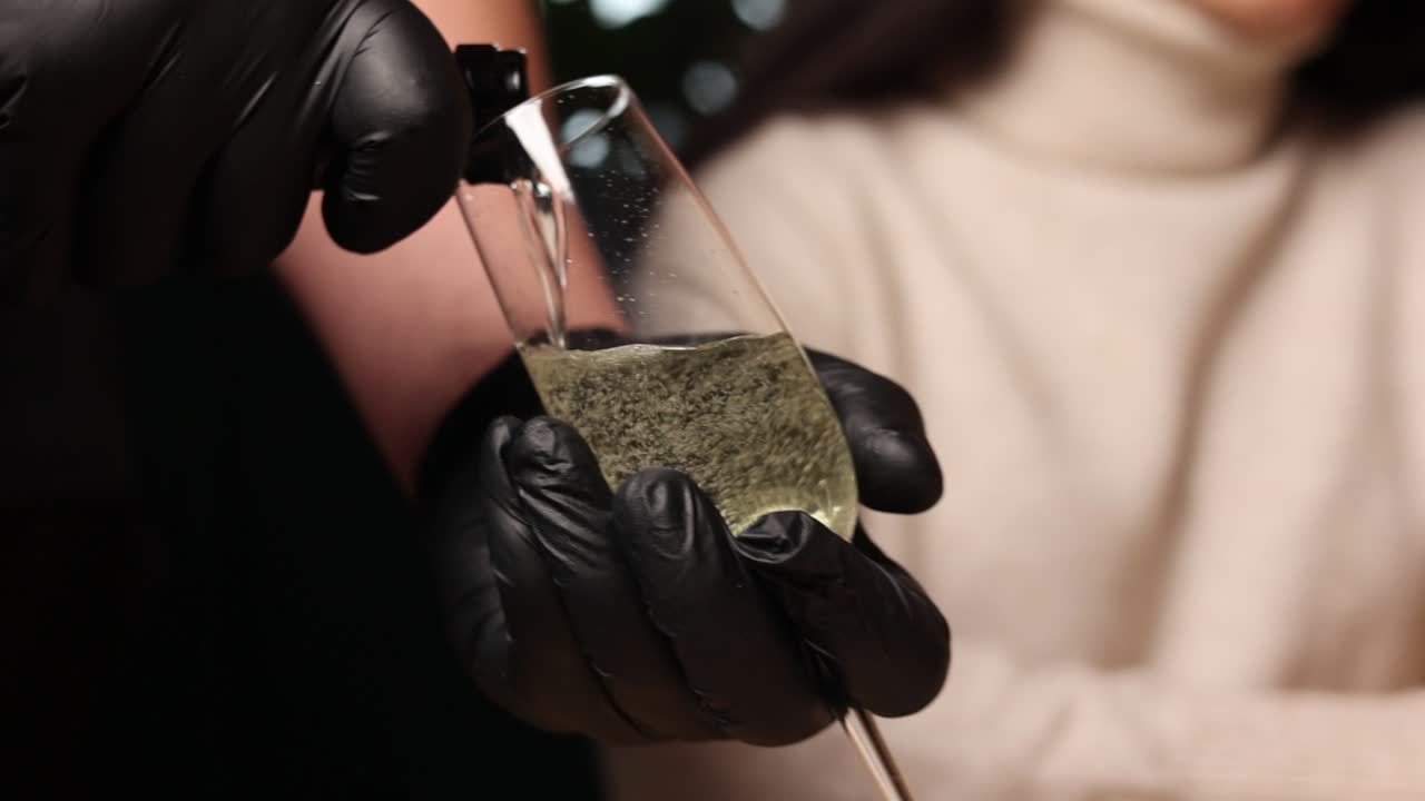 Waiter Pouring Champagne