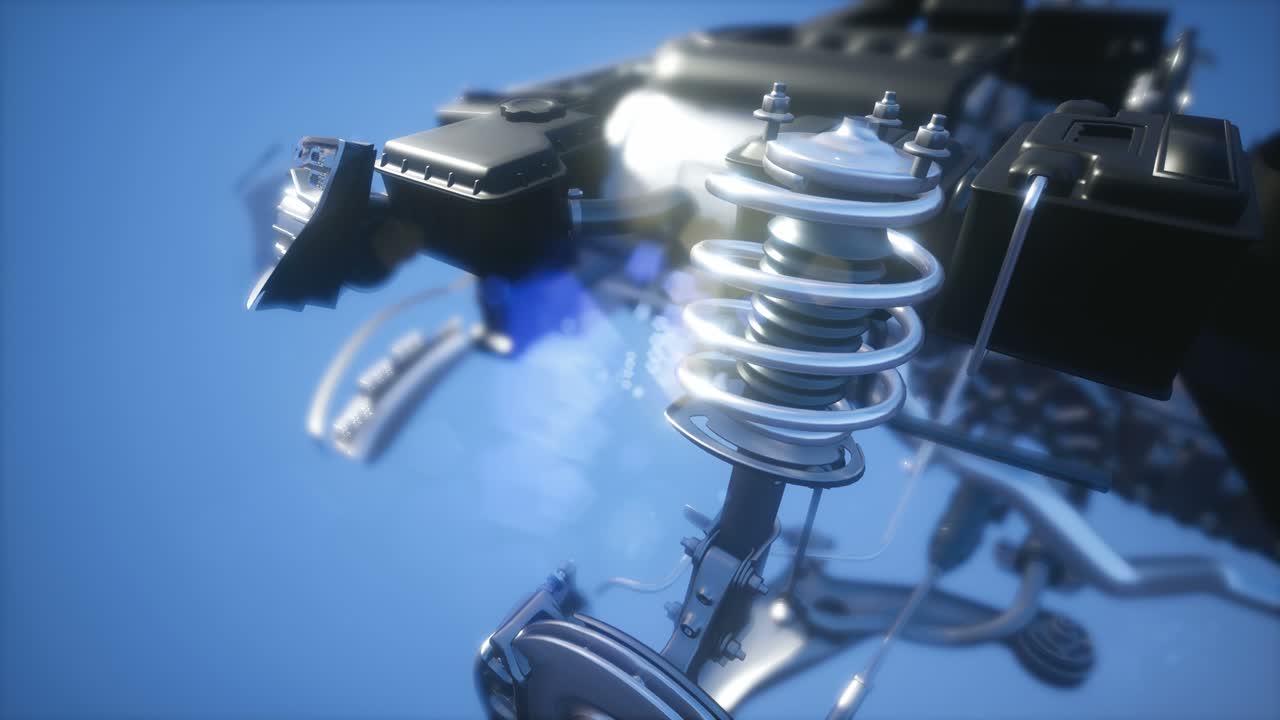 자세한 자동차 엔진 및 다른 부품