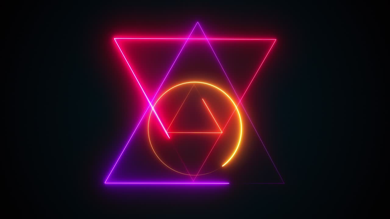 signo mágico de neón